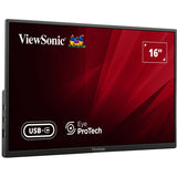 Viewsonic VA1650 moniteur portable léger 16 (noir, 1x HDMI, USB-C)