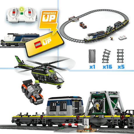 Lego ® city vol dans un train de police - ensemble de train jouet - 60508