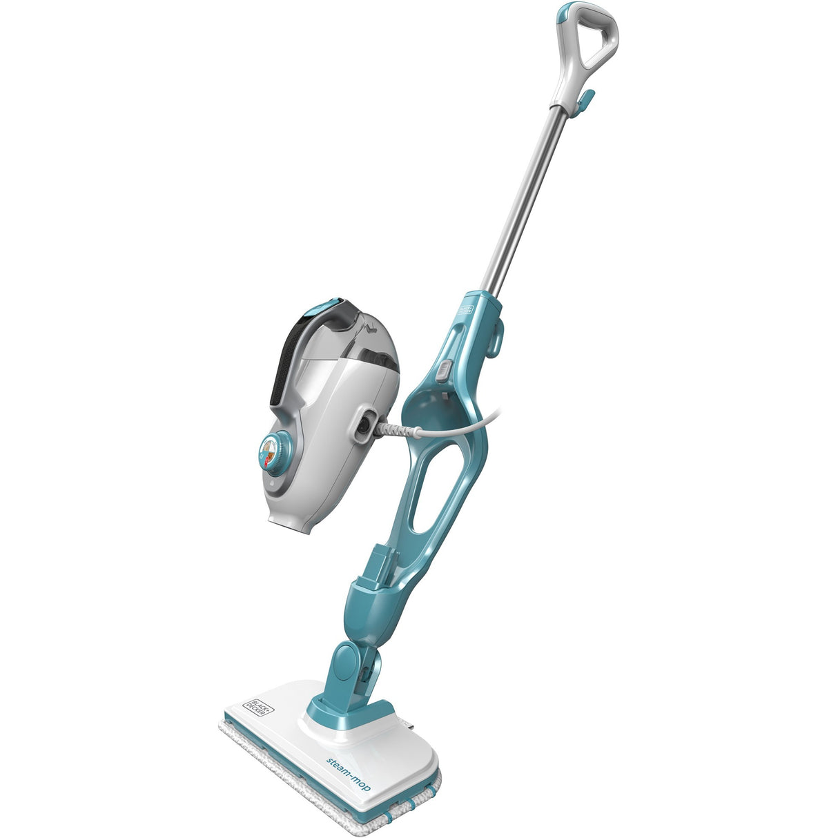 Balai vapeur Black+decker fsmh1321 1600w avec 6 accessoires nettoyeur vapeur (blanc bleu-gris)