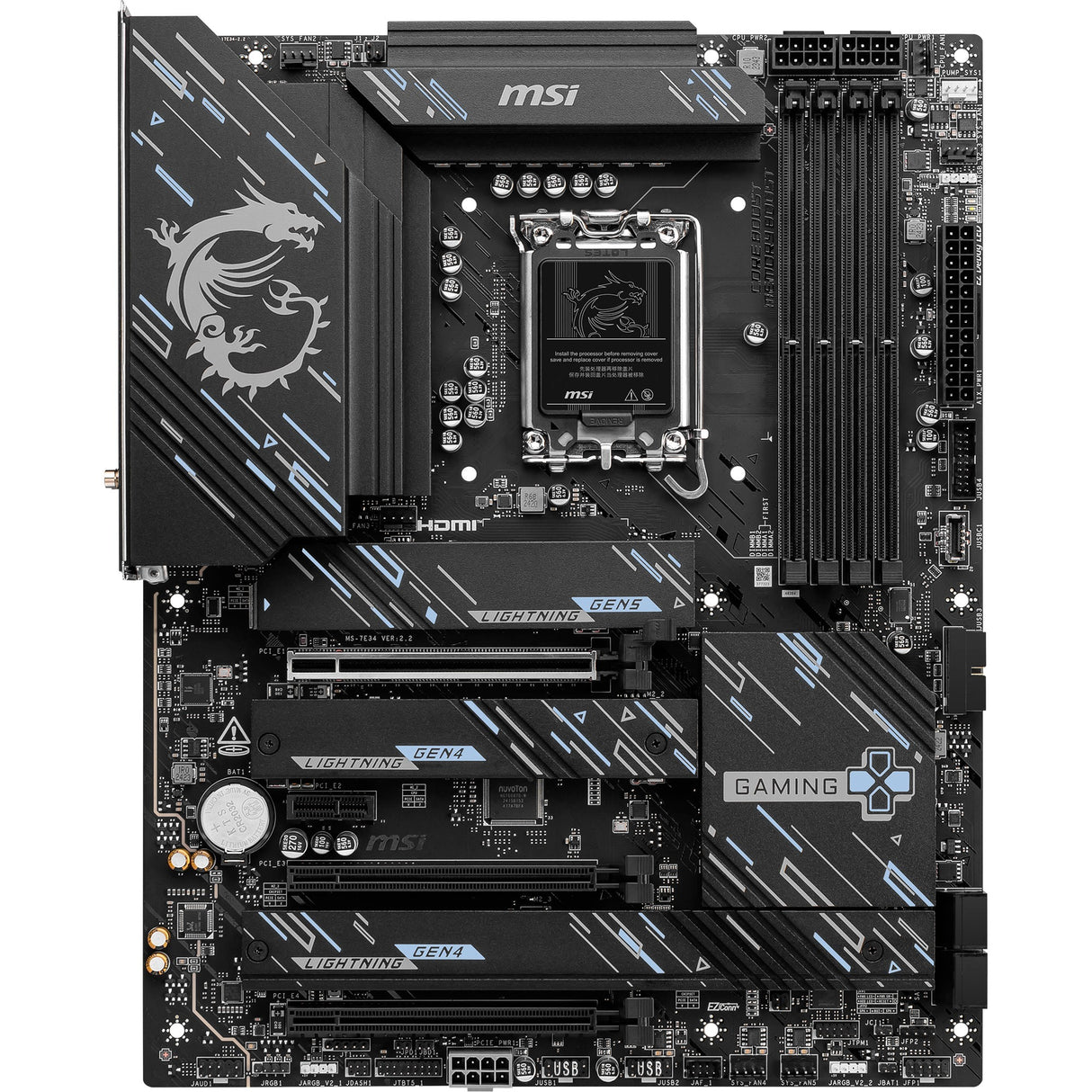 Carte mère MSI Z890 Gaming Plus WiFi Socket 1851 (noir, RAID, 5 Go-LAN, WLAN, BT, son, ATX)
