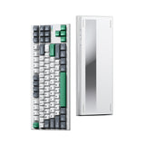 Mchose gx87 lite : clavier mécanique personnalisé en aluminium matcha latte v2 blanc nano spray (blanc, huano matcha latte v2, RVB, échange à chaud, pbt double-shot, sans fil | Bluetooth | USB-C)