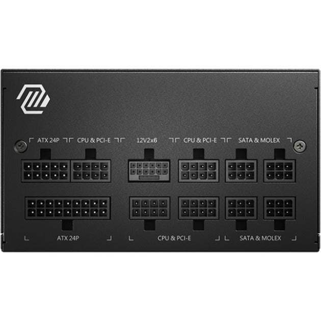 Alimentation modulaire Msi mag a750gl pcie5 ii de 750 watts (noir, 1x 12v-2x6, 3x pcie)
