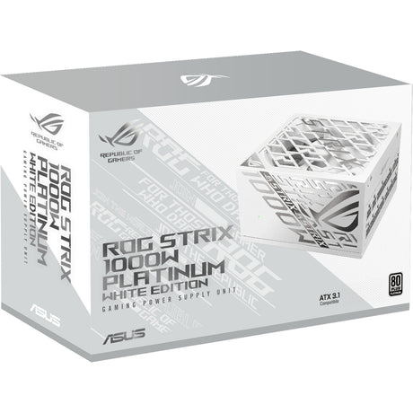 Alimentation modulaire Asus rog strix platine blanc édition 1000 watts (blanc, 1x 12v-2x6, 4x pcie)