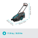 Gardena tondeuse à gazon powermax duo 46 36v (gris noir, 2x batterie et chargeur inclus)