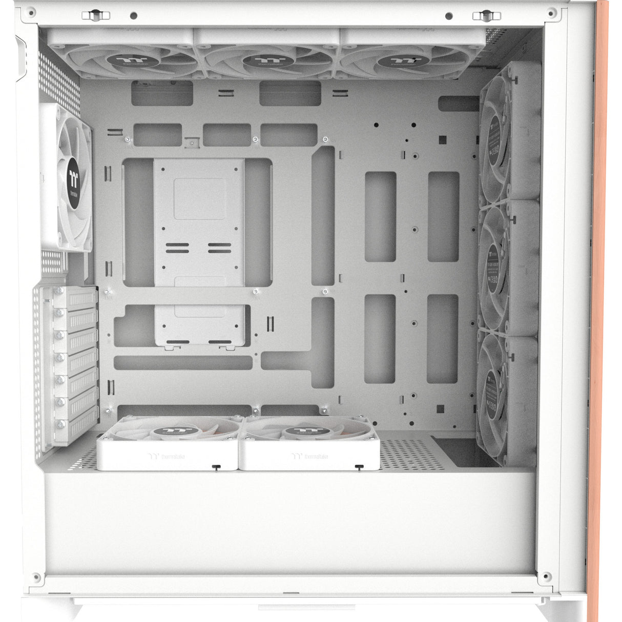 Thermaltake s370 ws snow midi tower behuizing (wit | 2x usb-a | 1x usb-c | tempered glass)