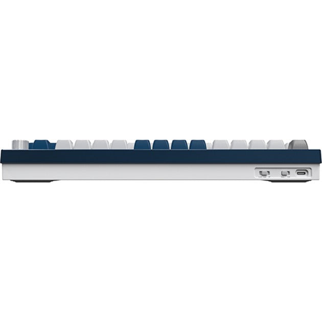 Clavier mécanique Montech mkey pro freedom rgb (bleu foncé, disposition américaine (qwerty), gateron g pro marron, 75 %, remplaçable à chaud, rgb, double-shot pbt, usb-c | 2,4 ghz | bluetooth 5.2)