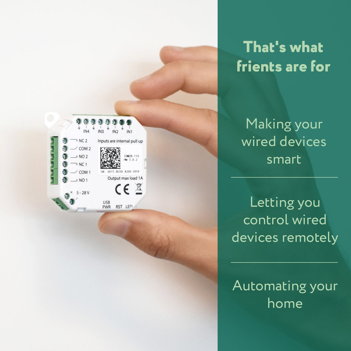 Commutateur de module Frient io (blanc, zigbee 3.0)
