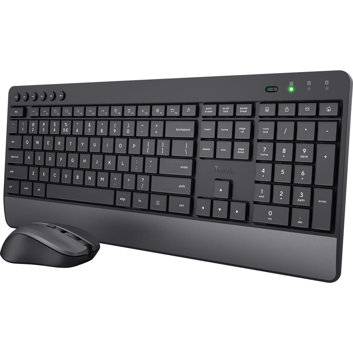 Trust trezo confort ensemble clavier et souris sans fil ensemble de bureau (noir, disposition américaine (qwerty), 100%)