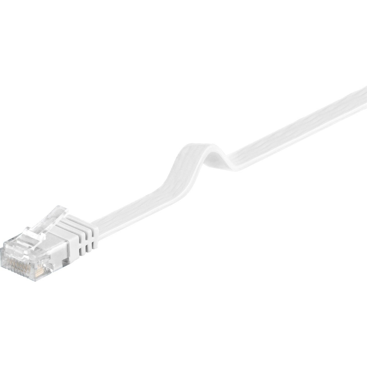 Goobay câble réseau rj-45 u utp avec cat.5e (blanc, 20 mètres, câble plat)