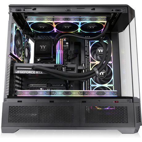 Boîtier grande tour Thermaltake view 600 tg (noir | 2x USB-A | 1x USB-C | verre trempé)