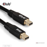 Câble bidirectionnel Club 3D Mini DisplayPort vers Mini DisplayPort DP80 (noir, 1 mètre, certifié Vesa)
