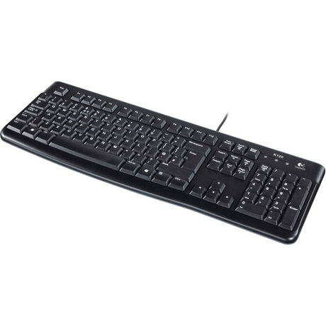 Clavier USB de style commercial Logitech K120 [USB, 104-Key, Numpad, durable, noir]