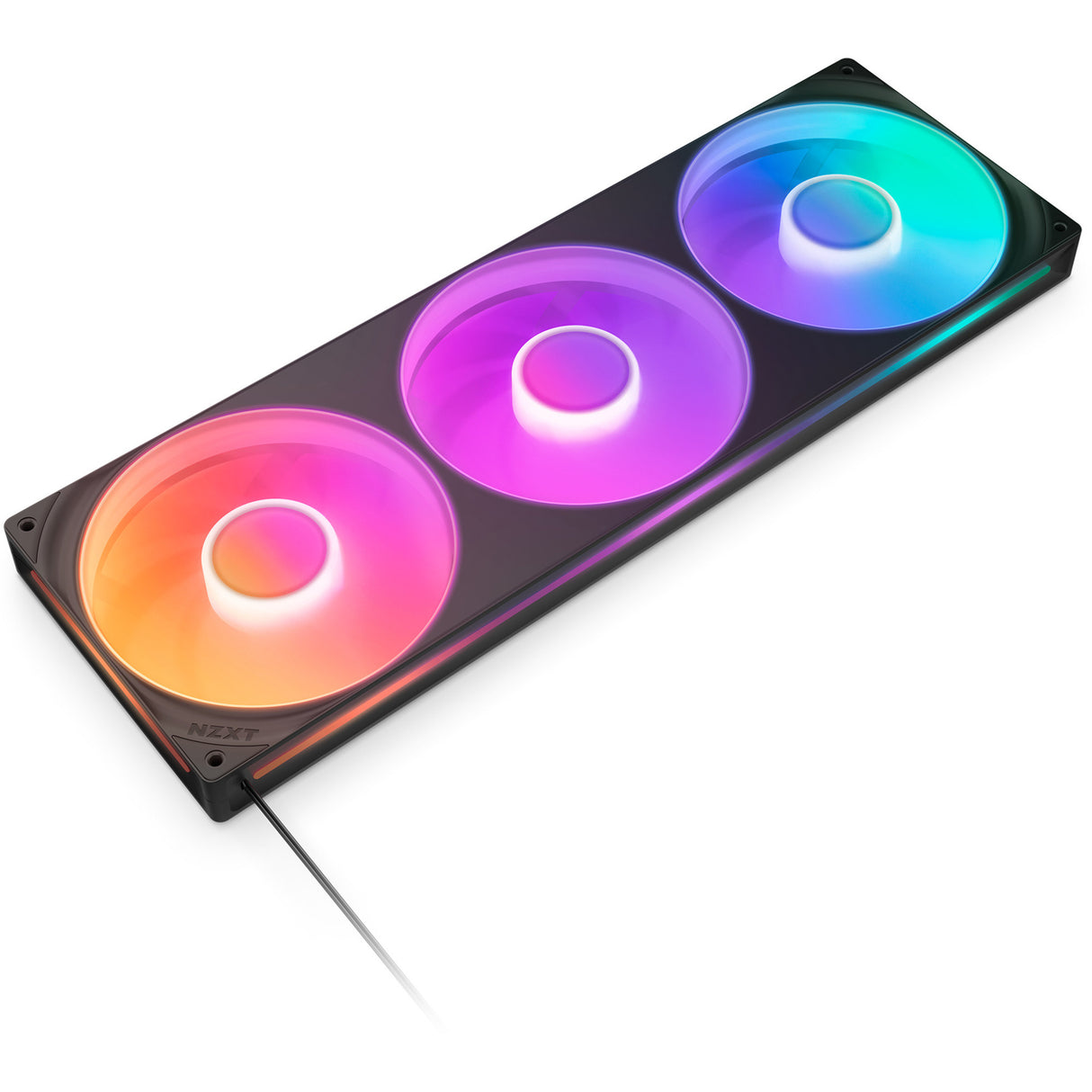 Nzxt f420 rgb core ventilateurs de boîtier (noir, 3 pièces, 420 x 140 x 26 mm)