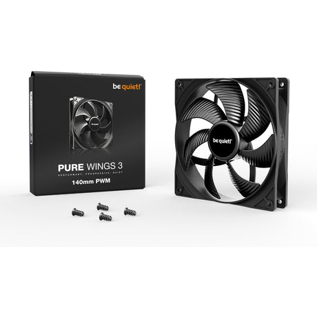 Soyez silencieux! Ventilateur de boîtier Pure Wings 3 PWM (noir, 140 x 140 x 25 mm)
