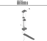 Support de batterie Shimano steps bm-en400 pour porte-bagages arrière