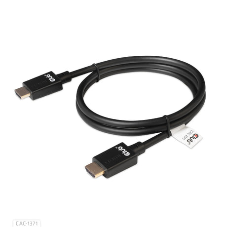 Câble HDMI ultra haut débit Club 3D (noir, 1 mètre, 4K 120 Hz, 8K 60 Hz, 48 Gbps)