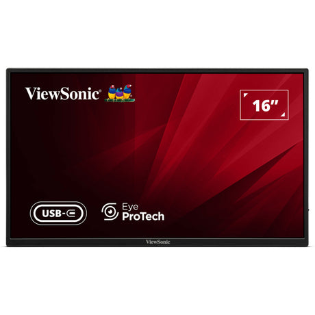 Viewsonic VA1650 moniteur portable léger 16 (noir, 1x HDMI, USB-C)