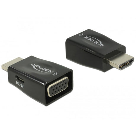 Delock adaptateur hdmi-a mâle > vga femelle (noir)