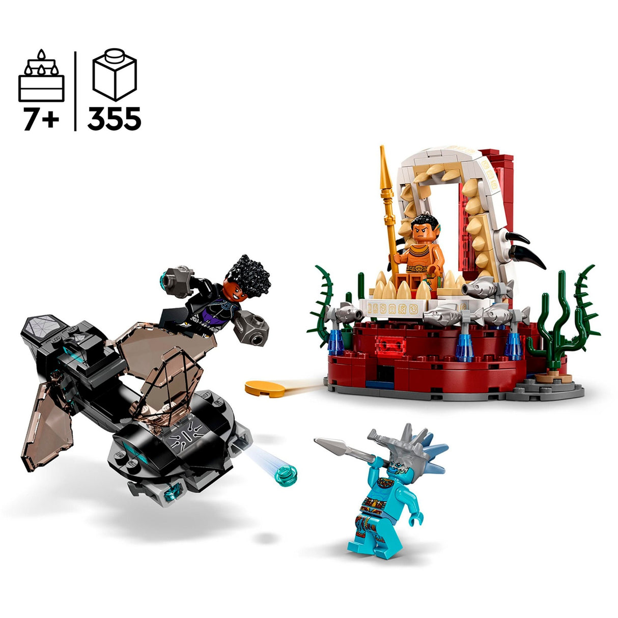 Lego Marvel - Jouet de construction de la salle du trône du roi Namor (76213)