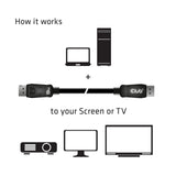 Câble certifié Club 3D Displayport 1.4 Vesa mâle-mâle (noir, 2 mètres, 8k 60hz, 32,4gbps)