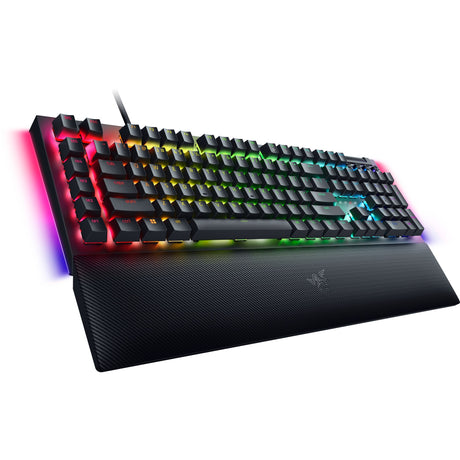 Razer blackwidow v4, clavier de jeu (noir, disposition américaine, jaune, LED RVB, abs double shot)