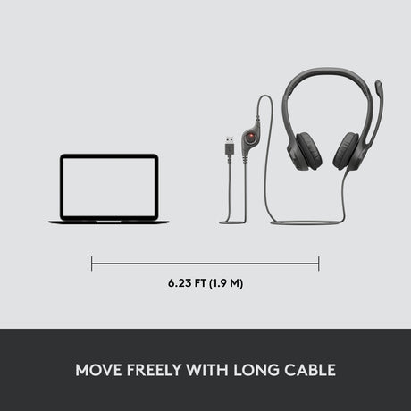 Casque logitec h390 usb noir