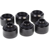 Alphacool eiszapfen 16mm raccord à compression pour tube dur g1 4 - jeu de six vis (noir)