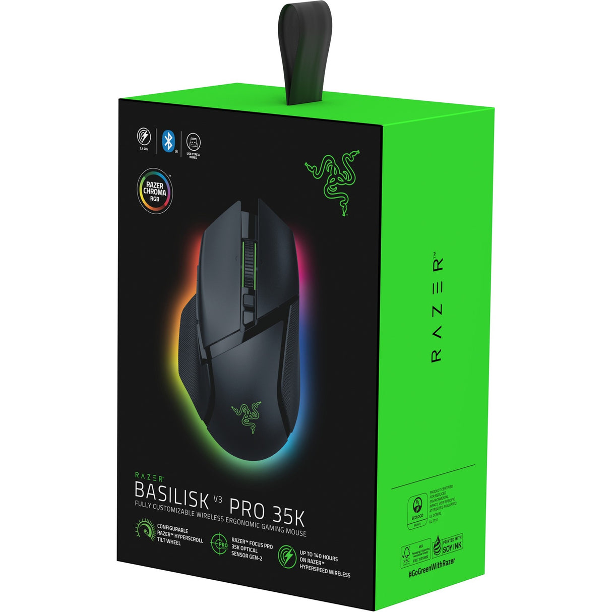 Souris de jeu Razer Basilisk v3 35k (noir, 35 000 dpi, chroma RVB)