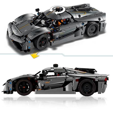 Lego Technic 42173 Koenigsegg Jesko Hypercar gris absolu