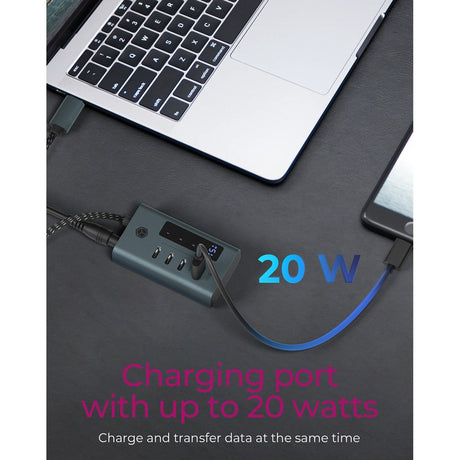 Icy box ib-hub1454-c31 hub USB (gris bleu-gris, 4x USB-C 3.2 (10 Gbit s))