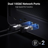 Ugreen nasync dxp8800 plus (grijs, wifi, 2x 10gbe, hdmi, thunderbolt 4 (40 gb s))