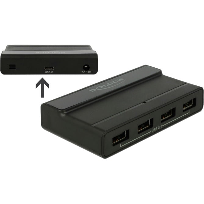 Delock hub externe USB 3.2 gen 2 4 ports Hub USB 10 Gbit/s (noir)