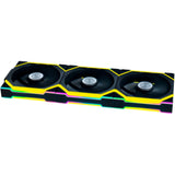 Lian Li Uni Fan SL120 Ventilateurs de boîtier RVB sans fil (noir, 3 pièces, 120 x 124,5 x 28 mm, PWM)