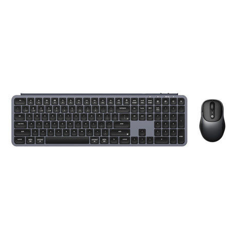 Ensemble de bureau combiné sans fil clavier et souris bm24 Keychron b6 pro (gris, disposition américaine (Qwerty), commutateurs à ciseaux, 100 %, 100 - 2400 dpi, touches ABS, Bluetooth USB 2,4 GHz)