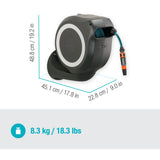 Gardena boîte à tuyau murale rollup m - support de tuyau - 20 mètres - ø 11 mm