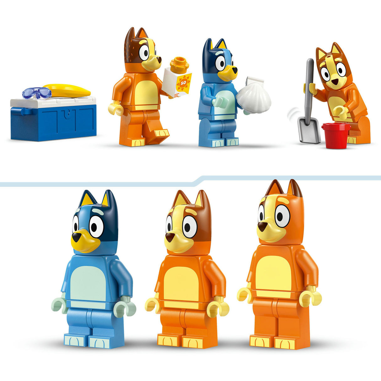 Lego bluey - Le trajet en voiture de Bluey jusqu'à la plage, jouet de construction (11202)