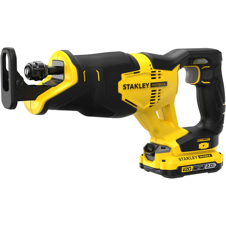Scie alternative Stanley fatmax v20 18v (jaune noir, étui, 2 batteries (2,0ah) et chargeur (2a) inclus)