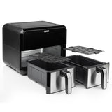 Friteuse à air chaud Princess double panier Aerofryer (noir, 2x 4 litres)