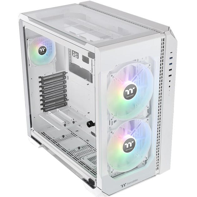 Boîtier tour midi Thermaltake view 51 tg snow argb edition (blanc | 4x USB-A | 1x USB-C | RVB | fenêtre)