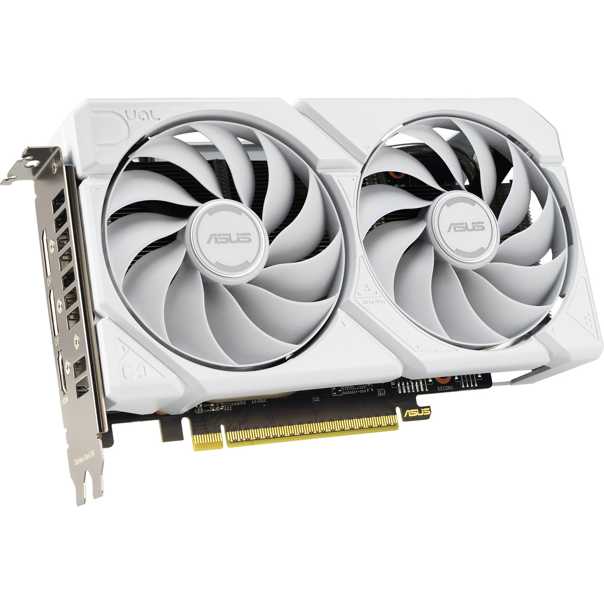 Carte graphique Asus Radeon RX 9060 XT Dual White Edition 16 Go (blanc, RDNA4, GDDR6, 2x Display Port, 1x HDMI 2.1)