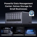 Ugreen nasync dxp8800 plus (grijs, wifi, 2x 10gbe, hdmi, thunderbolt 4 (40 gb s))