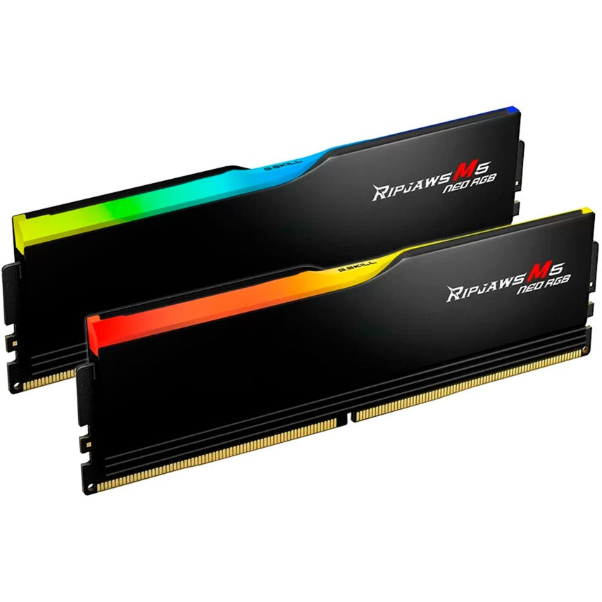 Kit RAM G.skill 32 Go DDR5-6000 (noir, F5-6000J2836G16GX2-RM5Nr, Ripjaws M5 Neo RGB, AMD Expo)