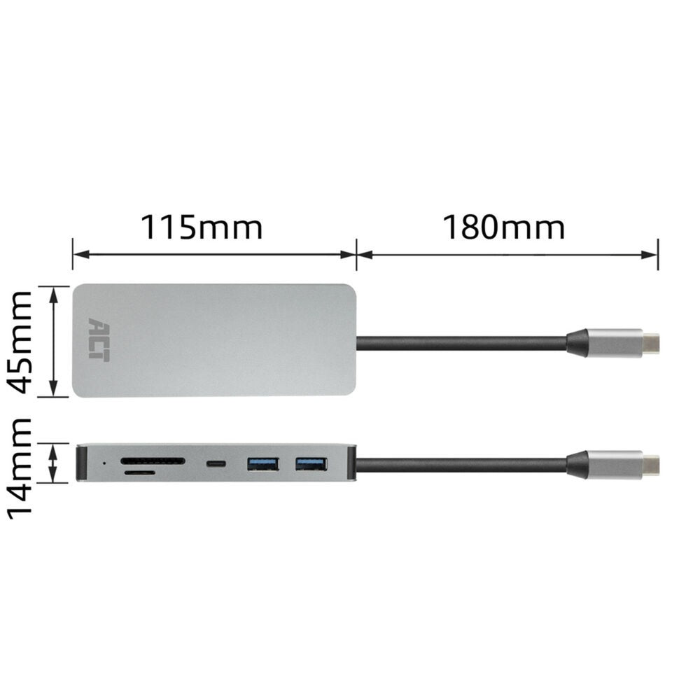 Act Connectivité USB-C 4K Station d'accueil pour 1 moniteur HDMI, Ethe