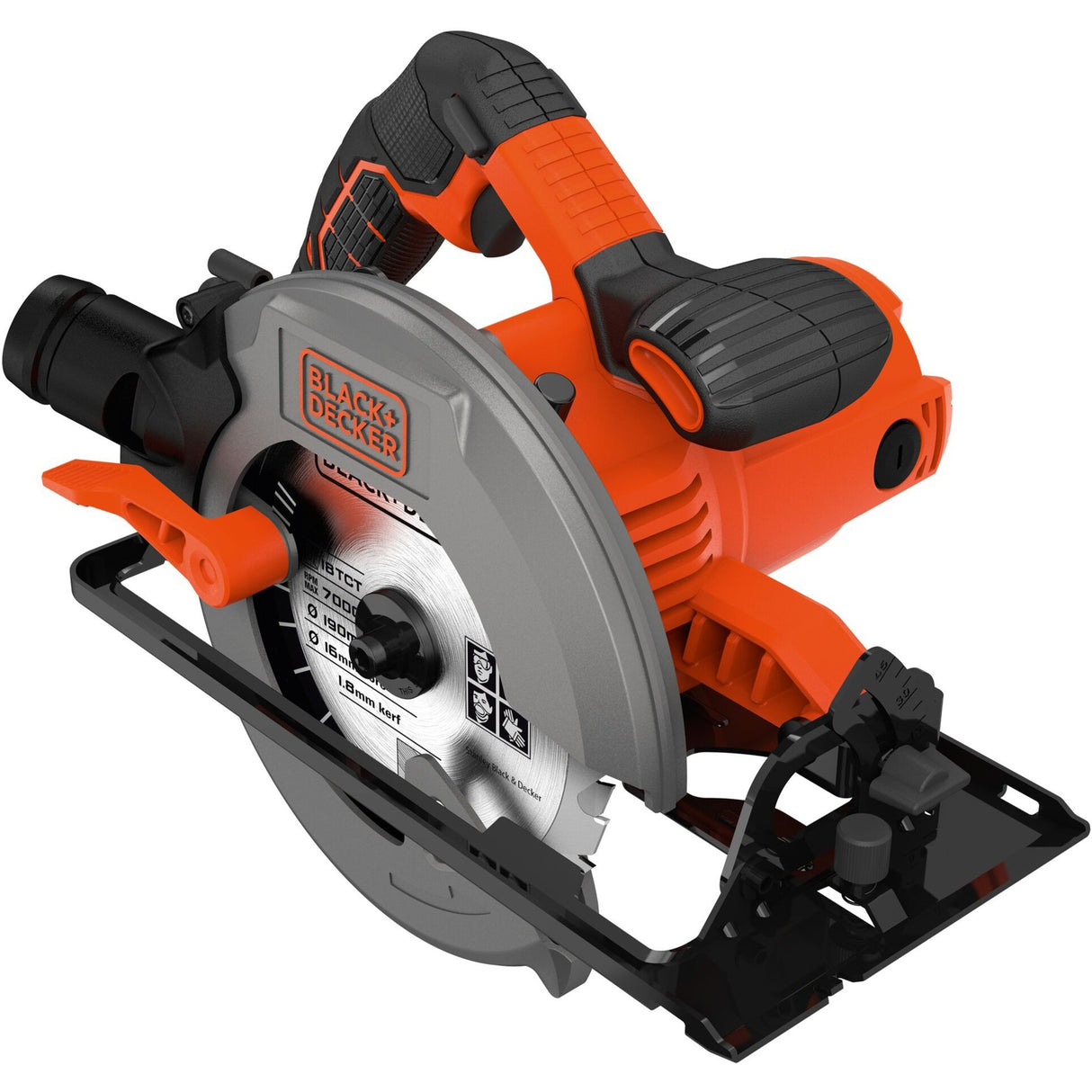 Scie circulaire Black+Decker 1500 W 66 mm CS1550K-QS (orange noir)