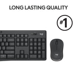Logitech mk295 ensemble clavier et souris sans fil silencieux (noir, disposition internationale américaine (qwerty), 100 %)