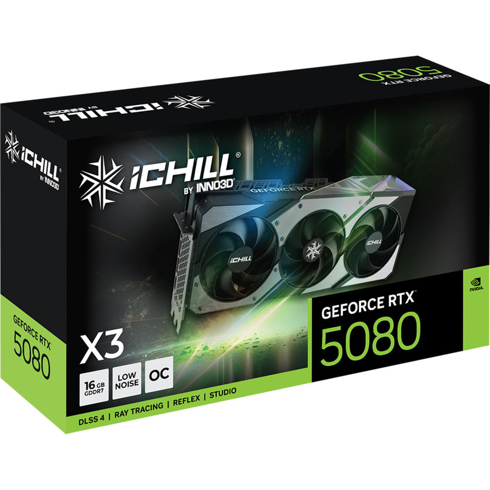 Carte graphique Inno3d Geforce RTX 5080 Ichill X3 (dlss 4, 3x port d'affichage, 1x HDMI 2.1)