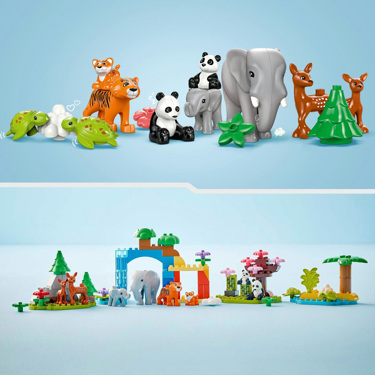 Lego duplo town 10446 familles 3 en 1 d'animaux sauvages