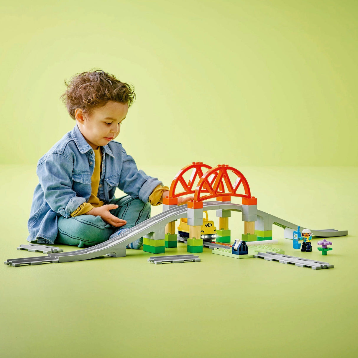 Lego Duplo Town 10426 Ensemble d'extension du pont ferroviaire et des voies ferrées