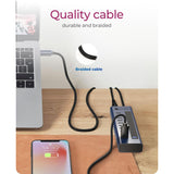 Boîte glacée ib-hub1450-c31 hub usb (anthracite)