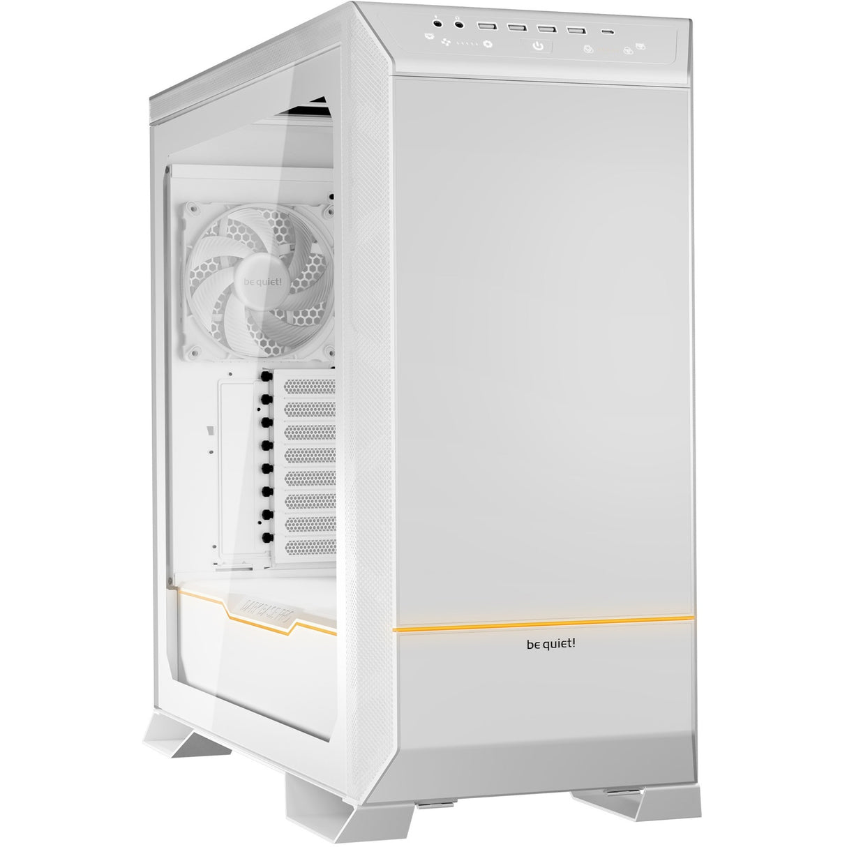 Soyez silencieux! boîtier grande tour dark base pro 901 (blanc | 4x USB-A | 1x USB-C | RVB | verre trempé)